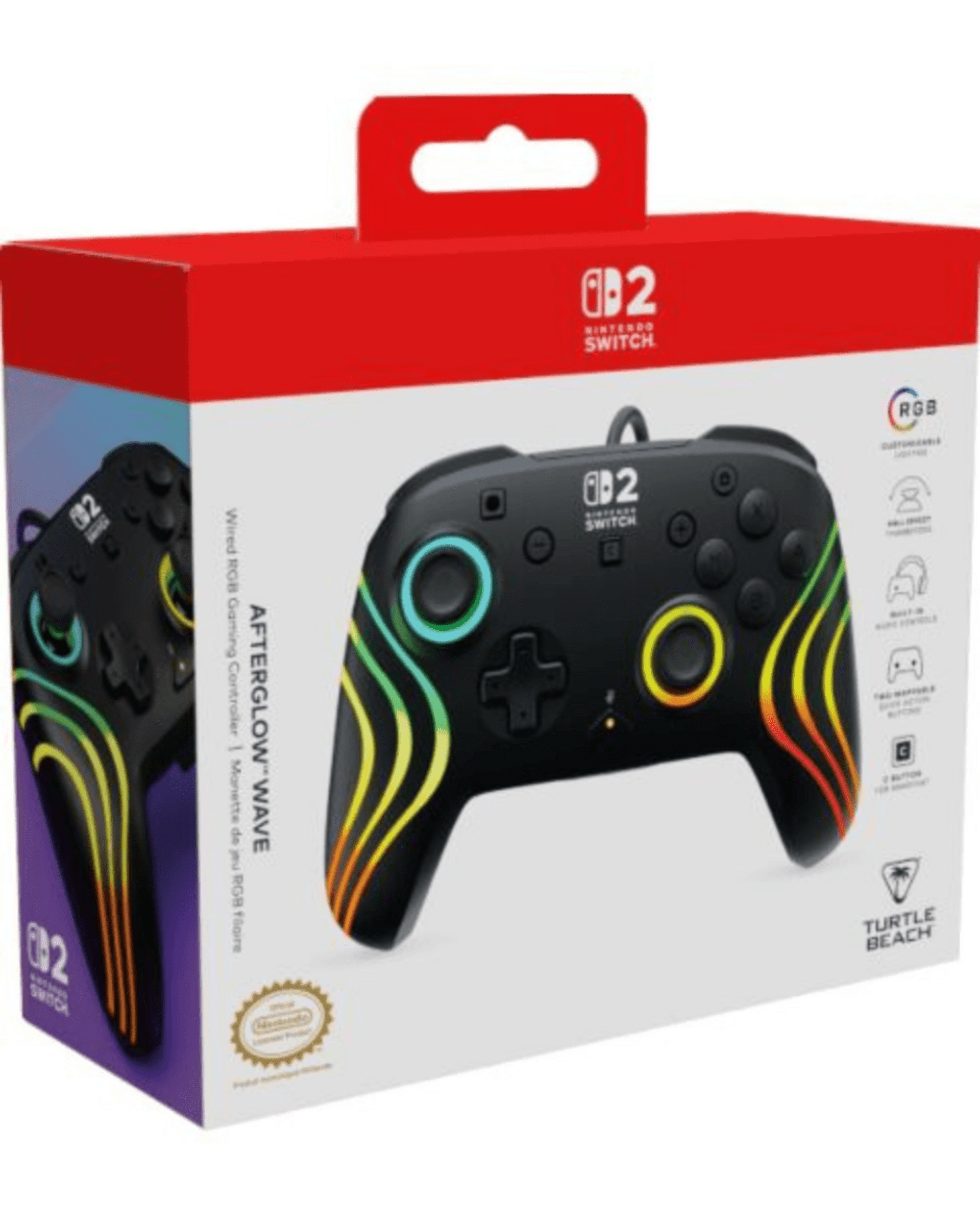 AFTERGLOW WAVE WIRED RBG GAMING CONTROLLER BLACK (NEGRO) (SWITCH/OLED) - 1