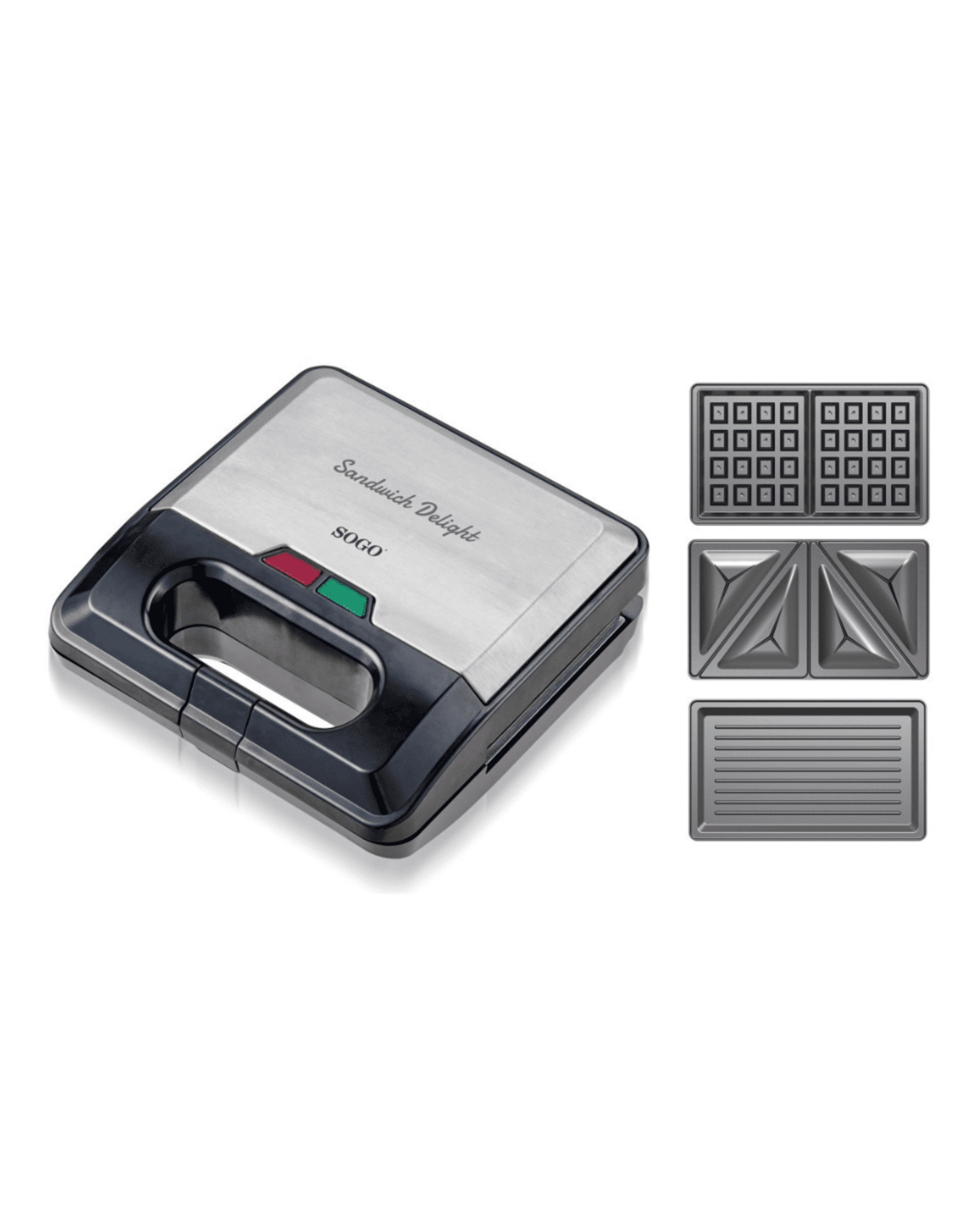 SANDWICHERA GOFRERA GRILL 3 EN 1 - 750W - SAN-SS-1866 - 2